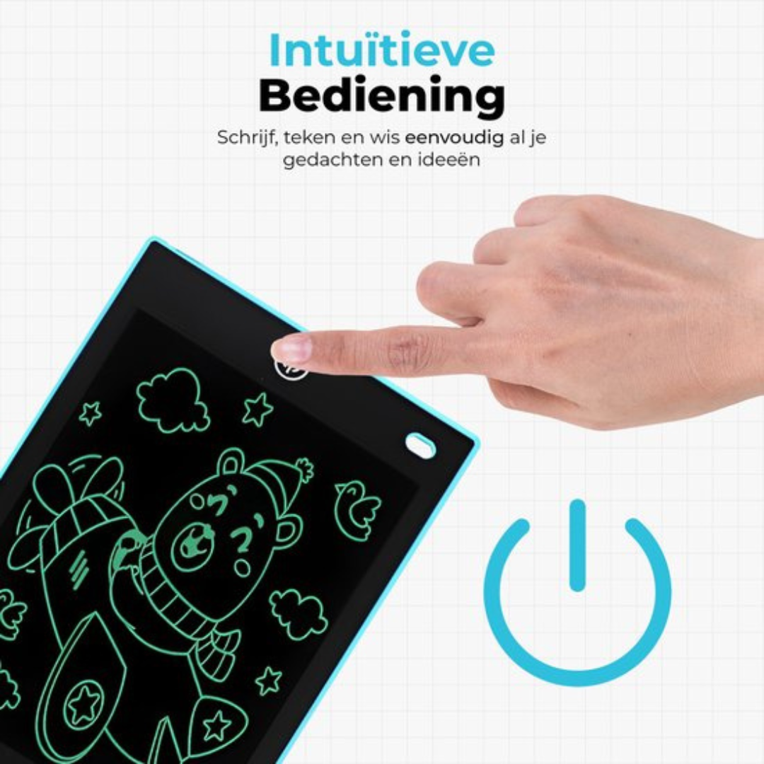 KleinGeluk® Creatief Schrijfbord | Elektronisch Tekenplezier voor Kids (12 inch groot)