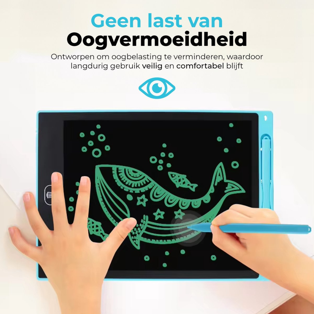 KleinGeluk® Creatief Schrijfbord | Elektronisch Tekenplezier voor Kids (12 inch groot)