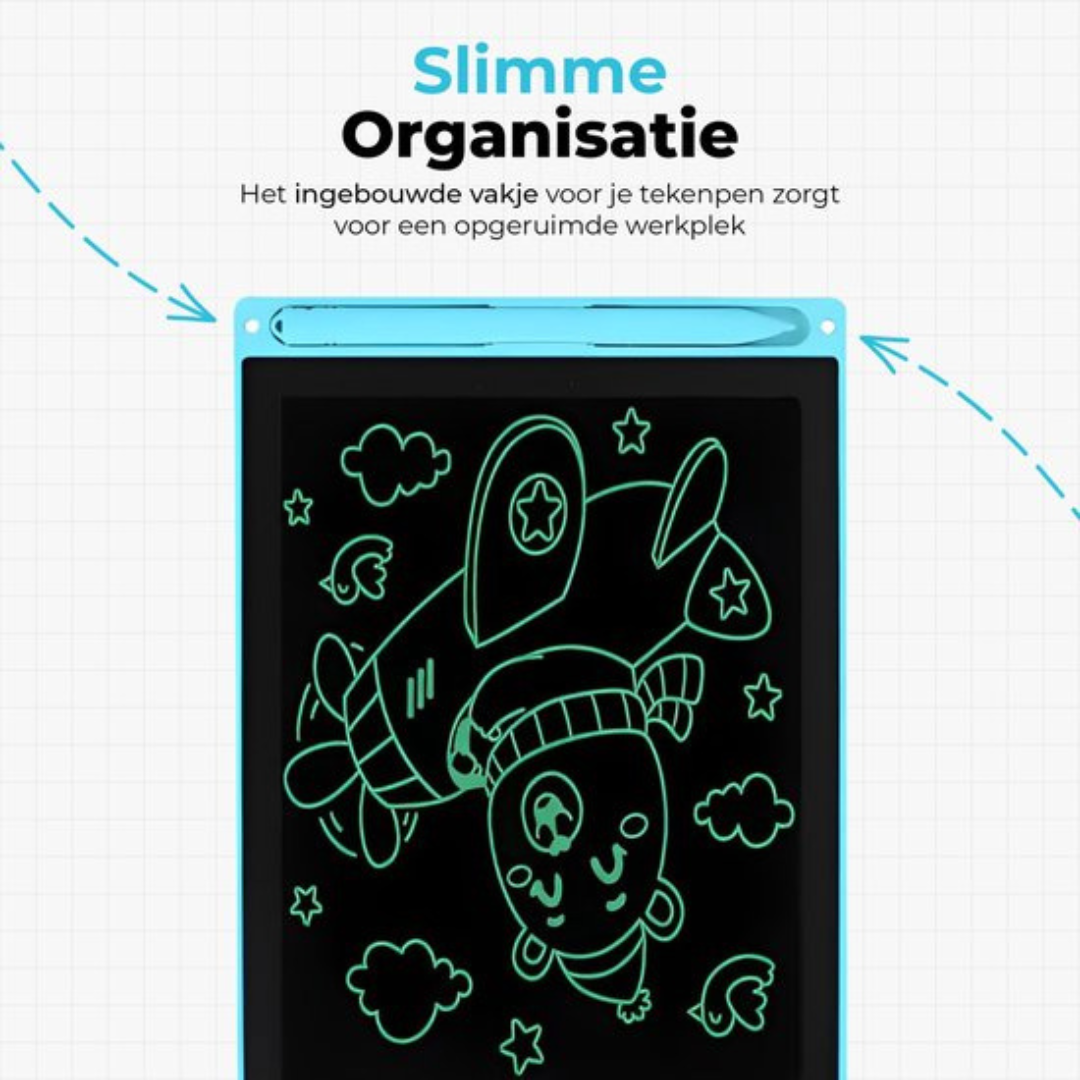 KleinGeluk® Creatief Schrijfbord | Elektronisch Tekenplezier voor Kids (12 inch groot)