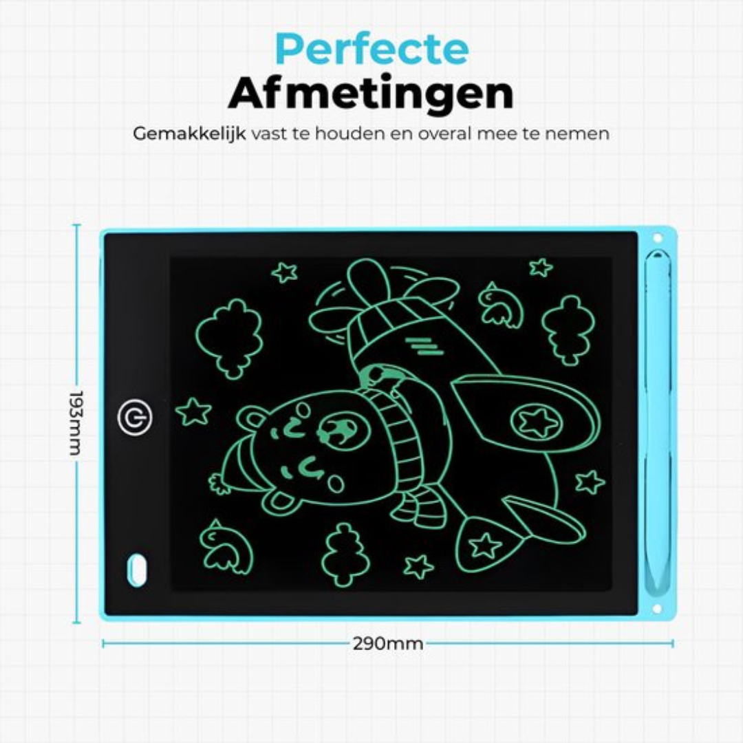 KleinGeluk® Creatief Schrijfbord | Elektronisch Tekenplezier voor Kids (12 inch groot)