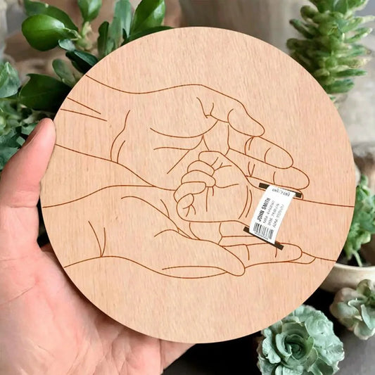 KleinGeluk® | Houten Herinneringsbordje – Bewaar het Ziekenhuisbandje van je Baby met Liefde